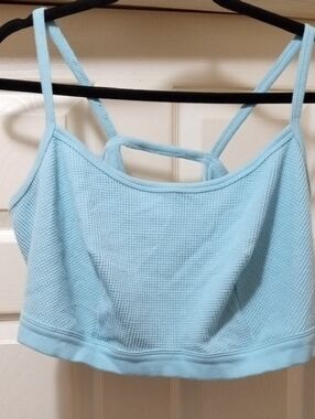Auden Light Blue Waffle Tank Bralette